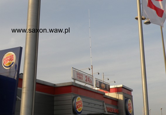 Antena cb zamontowana na Burger King 